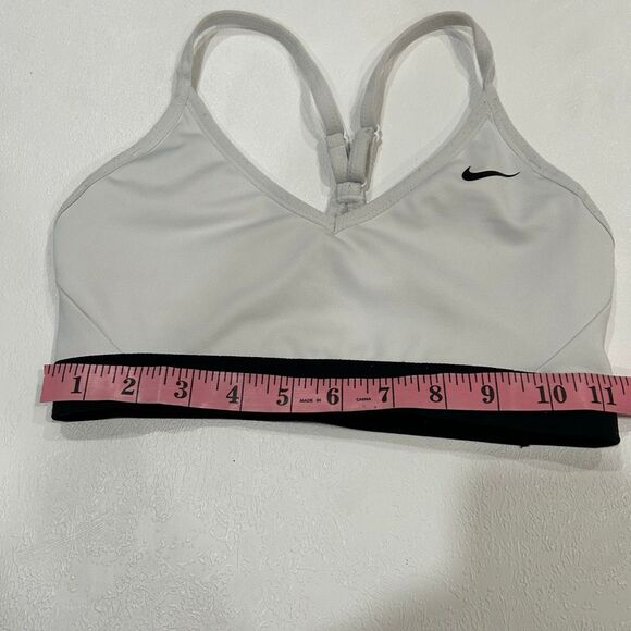 Nike Dri-Fit Sports Bra Small Gray Black Band Activewear - Picture 5 of 6